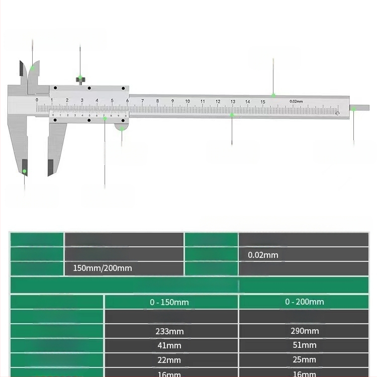 Ψηφιακό μεταλλικό καλιπερ, ανοξείδωτο, εύρος 0-150 mm, μέτρηση ύψους/βάθους, βιομηχανικής ποιότητας