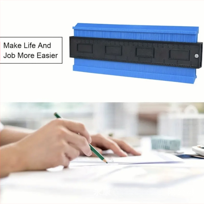 Ξυλουργικός μετρητής περιγράμματος με στρογυλεμένες γωνίες, πολυλειτουργικός κανόνας προφίλ για καμπύλες