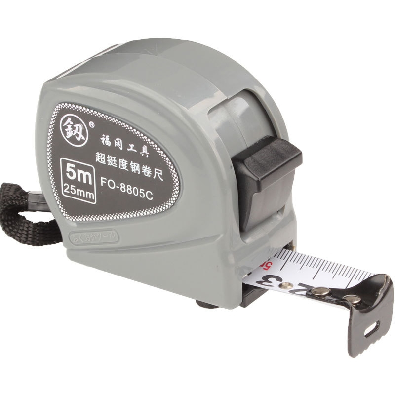 Acél mérőszalag, 5 m hosszú, szalag szélessége 23 mm, ABS ház, általános pontosság