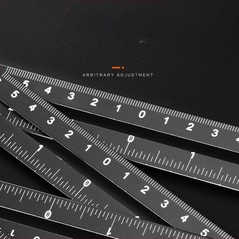 ATO Алуминиев локатор за отвори в плочки, шестократно сгъваем, универсален пробивен инструмент за плочки, тухли и стъкло