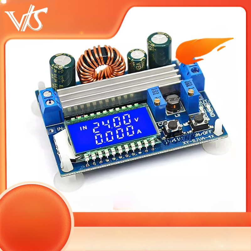 LCD дисплей модул за зареждане на литиева батерия, 4A, регулируем CC/CV режим, показва напрежение и мощност