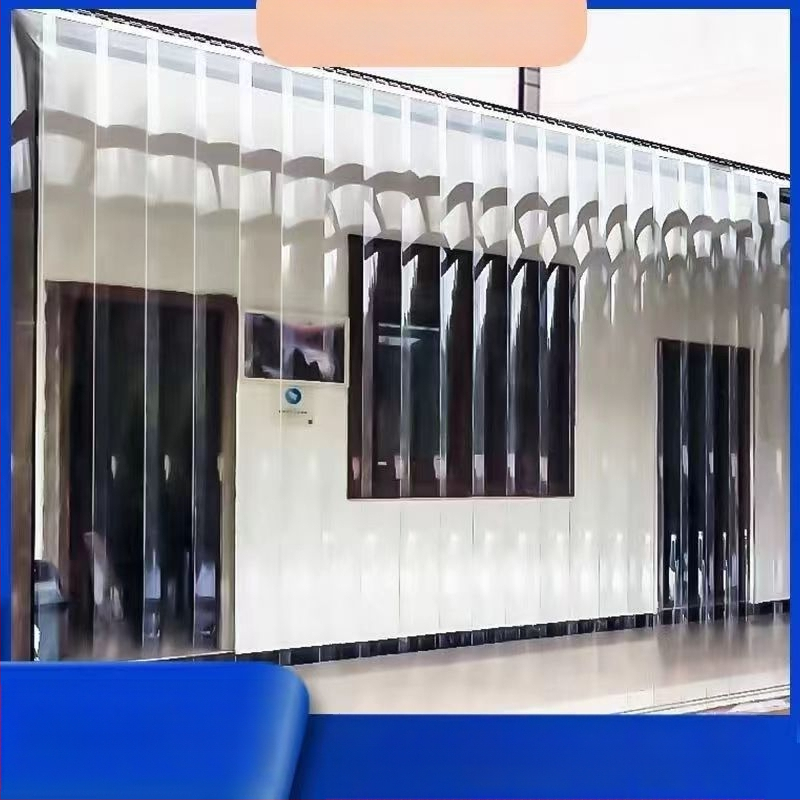 PVC durų užuolaida, vėją atspari ir šilta, skaidri, dulkių atspari, alyvos ir uodų atspari, svetainei ir virtuvei, šiuolaikinis paprastas stilius, vientisas raštas