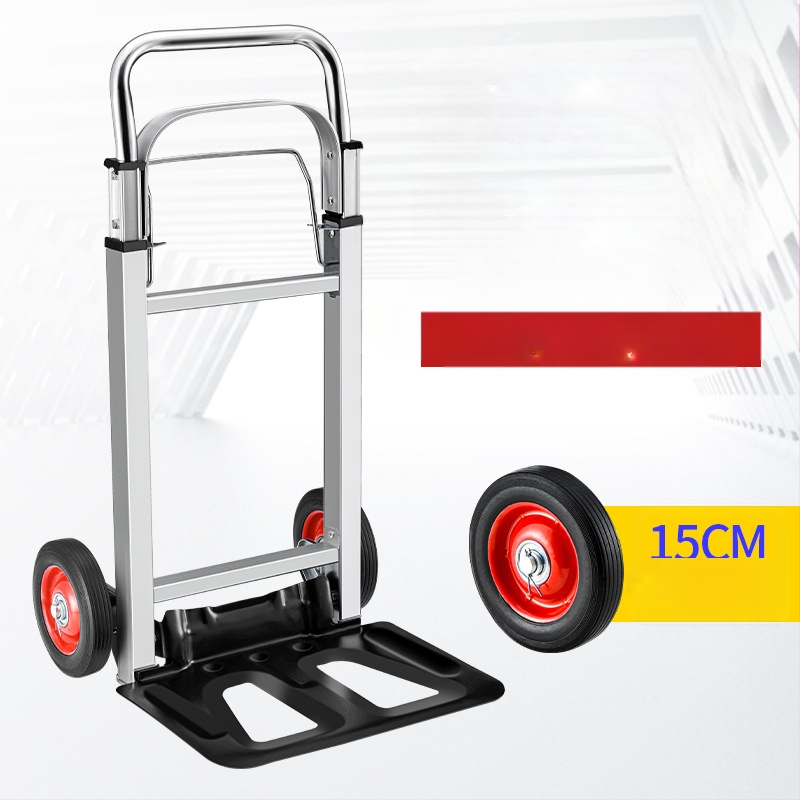 Πτυσσόμενο καρότσι μεταφοράς αποσκευών, ελαφριά αλουμινένια κατασκευή, δίτροχο, χωρητικότητα φόρτωσης 90 kg, βάρος 5 kg
