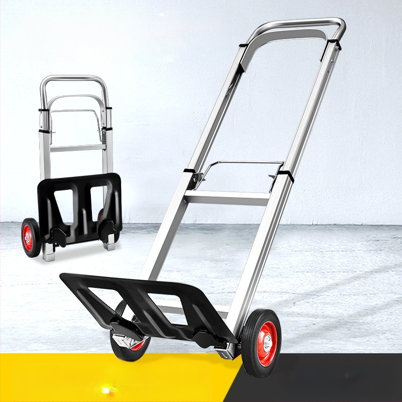Πτυσσόμενο καρότσι μεταφοράς αποσκευών, ελαφριά αλουμινένια κατασκευή, δίτροχο, χωρητικότητα φόρτωσης 90 kg, βάρος 5 kg