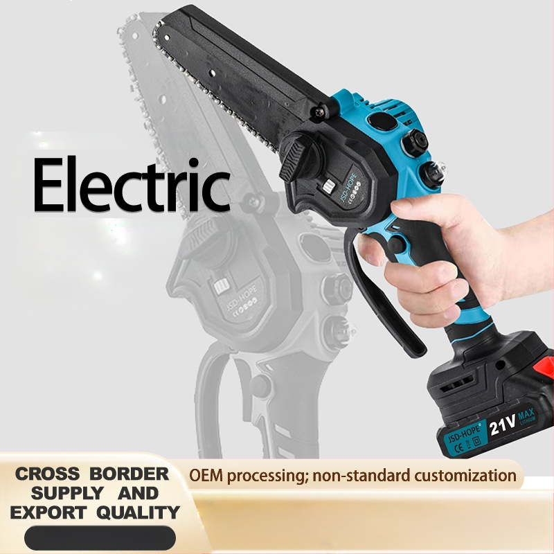 Ръчна електрическа верижна резачка с презареждаща се литиева батерия, 220V, верига от алуминиева сплав