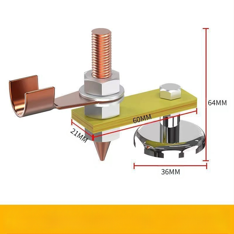 Заваръчна заземителна щипка с мощен магнитен връх (Категория: гаечен ключ; Материал: 1; Обработка: Няма; Марка: Друг)
