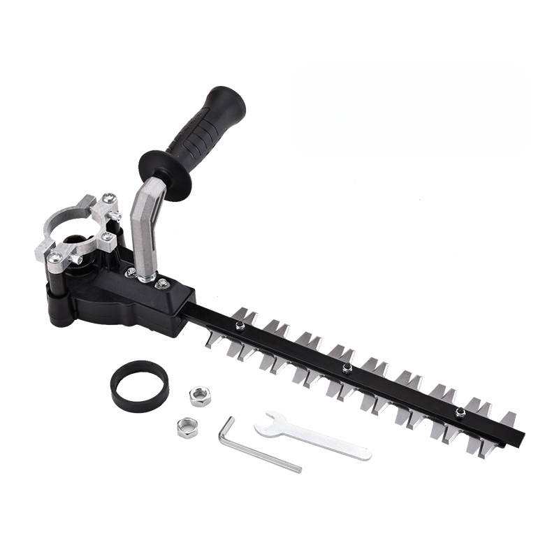 Elektriniai sodo įrankiai: modifikuotas kampinis šlifuoklis gyvatvorių genėjimui, arbatmedžio genėjimo įrankiai, vejapjovė — Modelis M10/M14