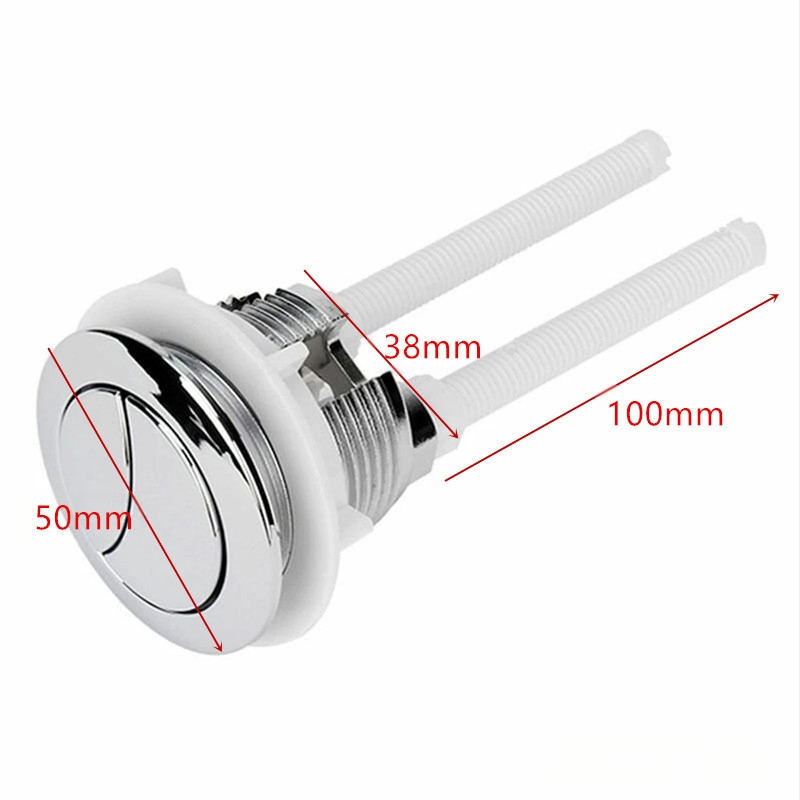 Gumb za spremnik toaleta – dvostruki gumb s okruglom osovinom, ABS materijal, mehanizam ispiranja, injekcijsko lijevanje, moderni minimalistički stil