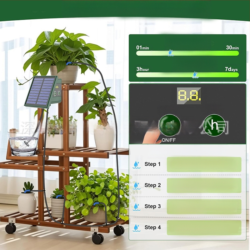 Sustav kap-po-kap s vremenskim programom, solarno napajanje, ABS kućište, za 10 posuda