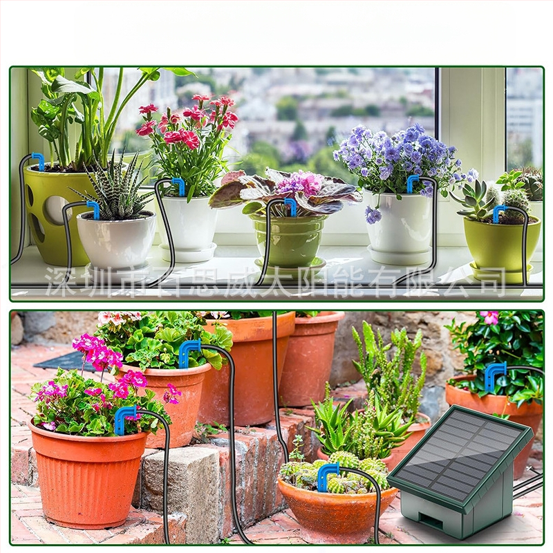 Sustav kap-po-kap s vremenskim programom, solarno napajanje, ABS kućište, za 10 posuda