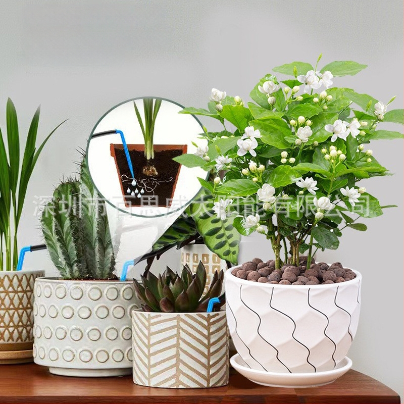 Sustav kap-po-kap s vremenskim programom, solarno napajanje, ABS kućište, za 10 posuda