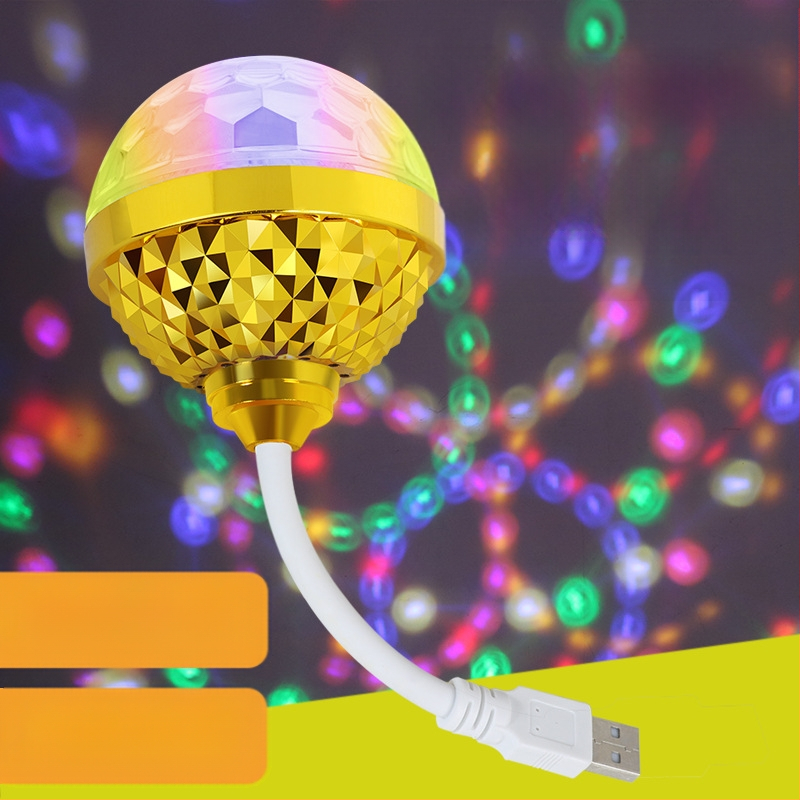 Holy Crossing XY-USB-02 LED диско светлина за автомобил, USB 5V, въртяща се, IP20