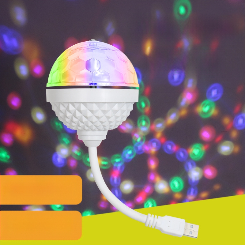 Holy Crossing XY-USB-02 LED диско светлина за автомобил, USB 5V, въртяща се, IP20