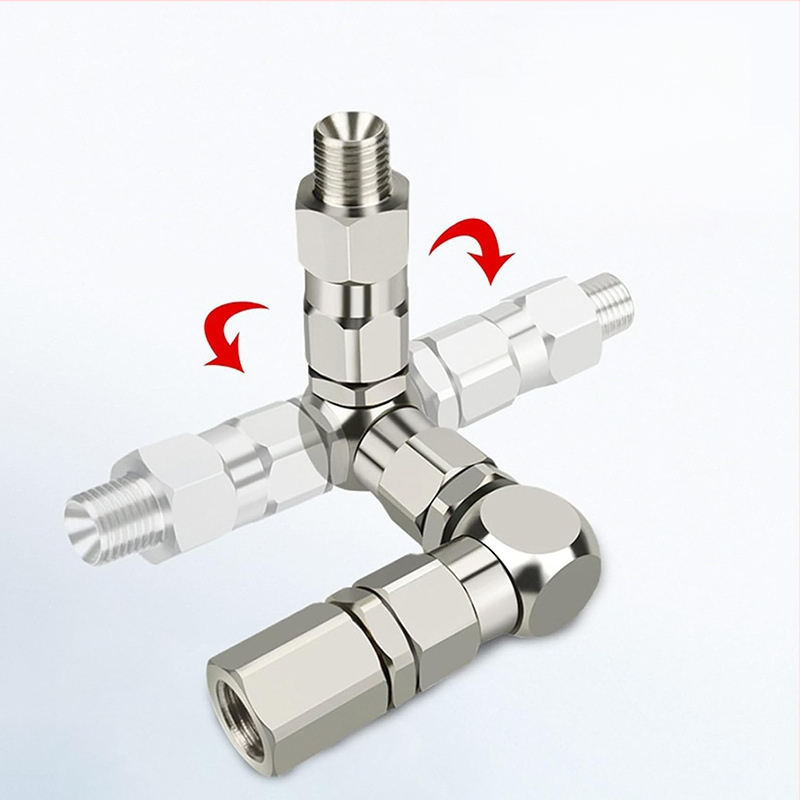 Z tipo pasukamosios jungtys purkštuvui iš nerūdijančiojo plieno, 6500 PSI, modelis 202577