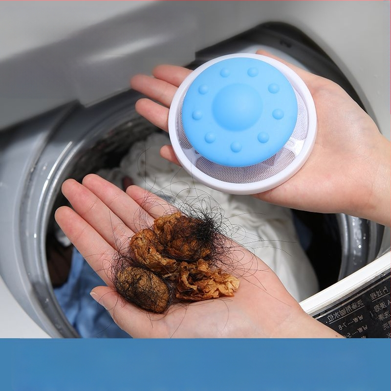 Plastmasas plūdīgā filtrēšanas soma veļas mazgājamajai mašīnai matu noņemšanai un pret sapīšanos, mazgāšanas bumba