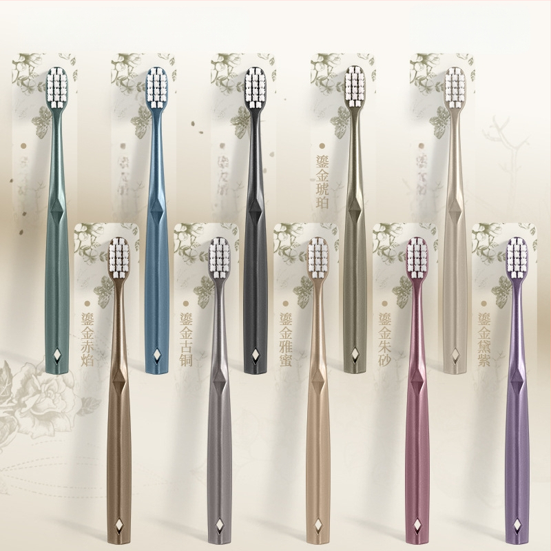 Rokas zobu birste ar mīkstām sariem, plata galva, 10 gab. komplekts, modelis CXCK-06