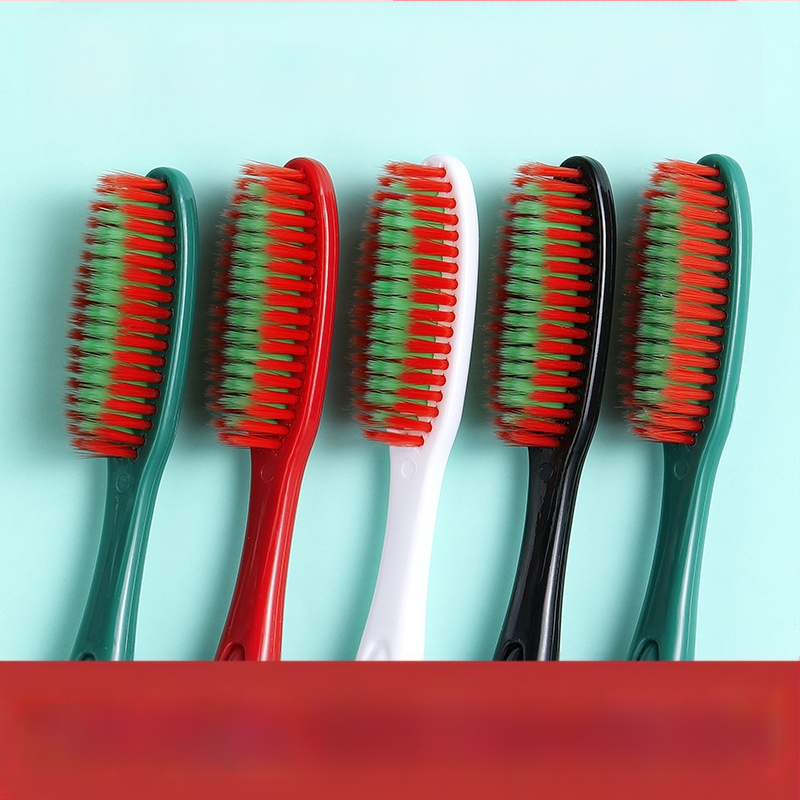 RAOYI pieaugušo zobu birste ar garu galvu, 5 gab. iepakojumā, modelis XY7619, mīkstas sari