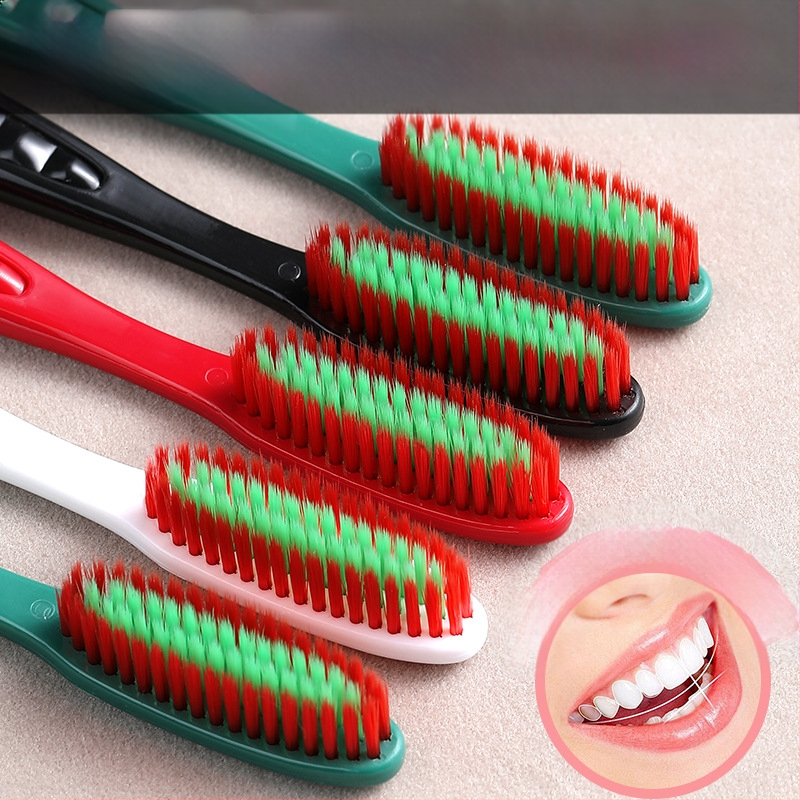 RAOYI pieaugušo zobu birste ar garu galvu, 5 gab. iepakojumā, modelis XY7619, mīkstas sari