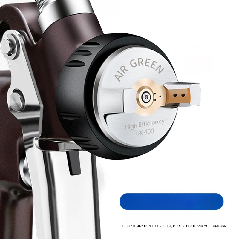 AIR GREEN SK100 automobilių dažų purkštuvai su dideliu atomizavimu, indelio tipu, viršutiniam lakavimui