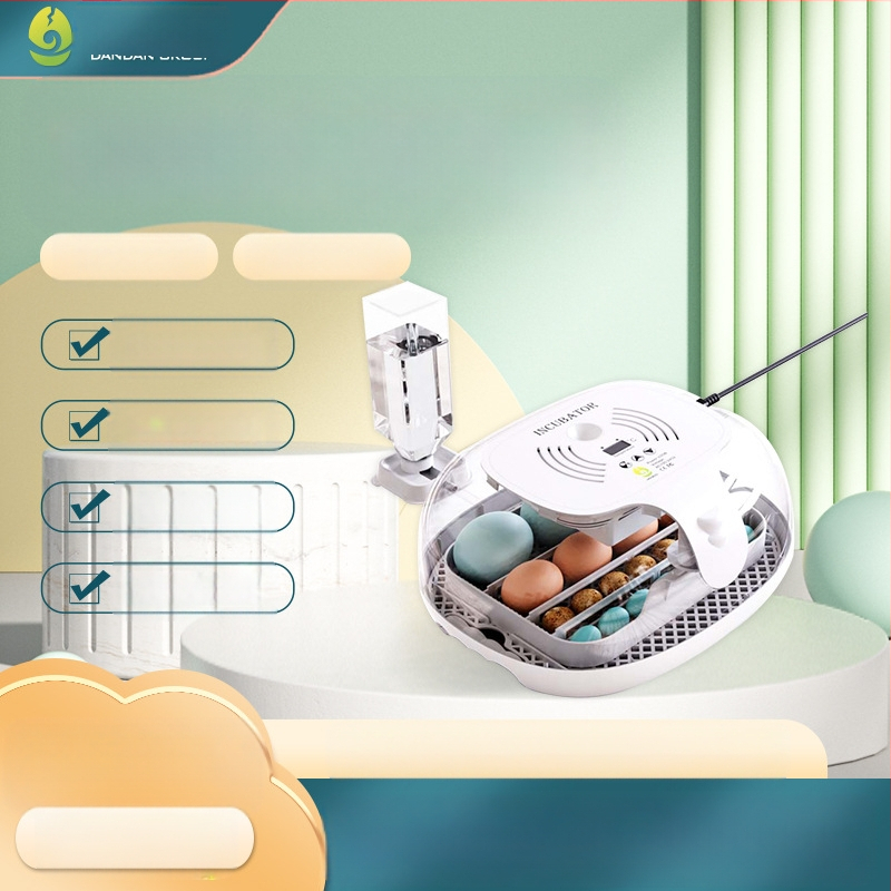 Vištų kiaušinių inkubatoriaus, 16 kiaušinių talpa, skaidrus dangtelis, įmontuotas kiaušinių tikrinimas, tylus išskyrimas