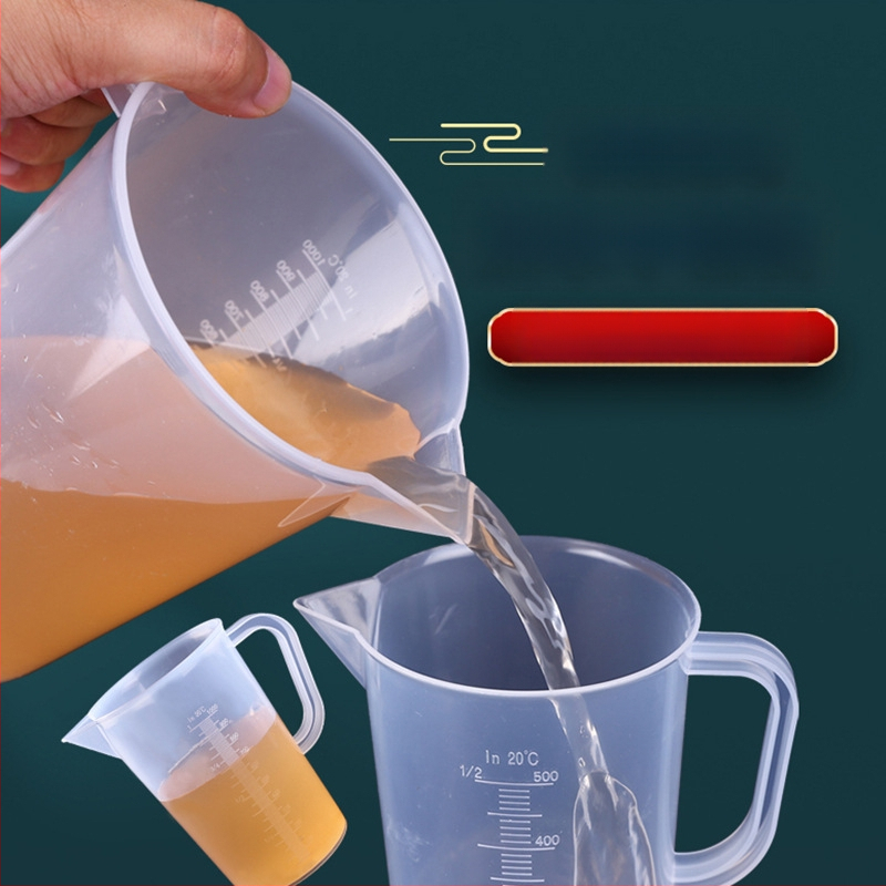 Jinghui Παχύτερο πλαστικό μετρικό κύπελλο με κλιμακωμένο σωλήνα μέτρησης, με λαβή, ελαφρύ και πρακτικό