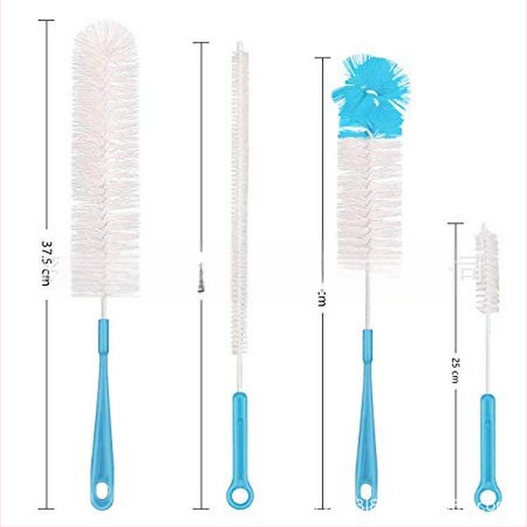 Dexin Cleaning Supplies Cumisüveg tisztító készlet hosszú nyéllel, műanyagból, 4 darab