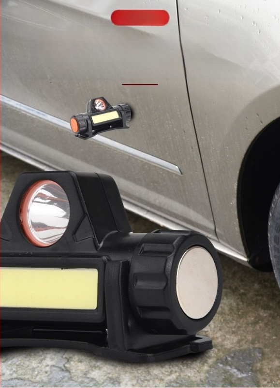 LED galvos žibintas, USB įkrovimas, veikimo laikas 4 valandos, svoris 77 g, sklaidos diapazonas 100–200 m