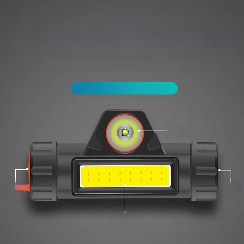 LED galvos žibintas, USB įkrovimas, veikimo laikas 4 valandos, svoris 77 g, sklaidos diapazonas 100–200 m