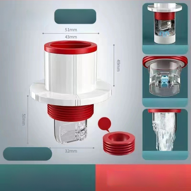 Πώμα στεγανοποίησης οσμών αποχέτευσης - ABS, μοντέλο LH wall-row deodorant plug, τύπος έλξης, μοντέρνος μινιμαλιστικός σχεδιασμός