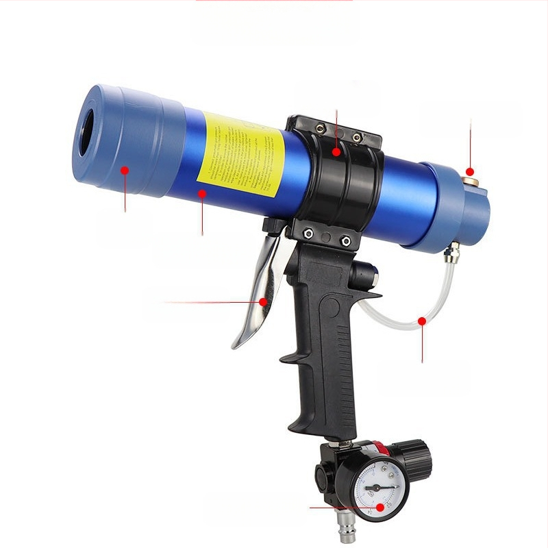 Sea Flying Shark Q3 пневматичен пистолет за лепило — за силикон и уплътнения, тегло 0.8 кг