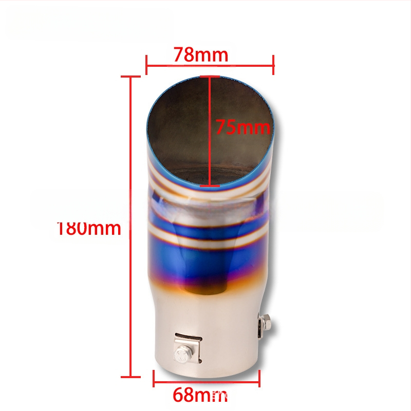 YC rozsdamentes acél kipufogócső, modell: egy kivezetéses végcső, univerzális illesztés
