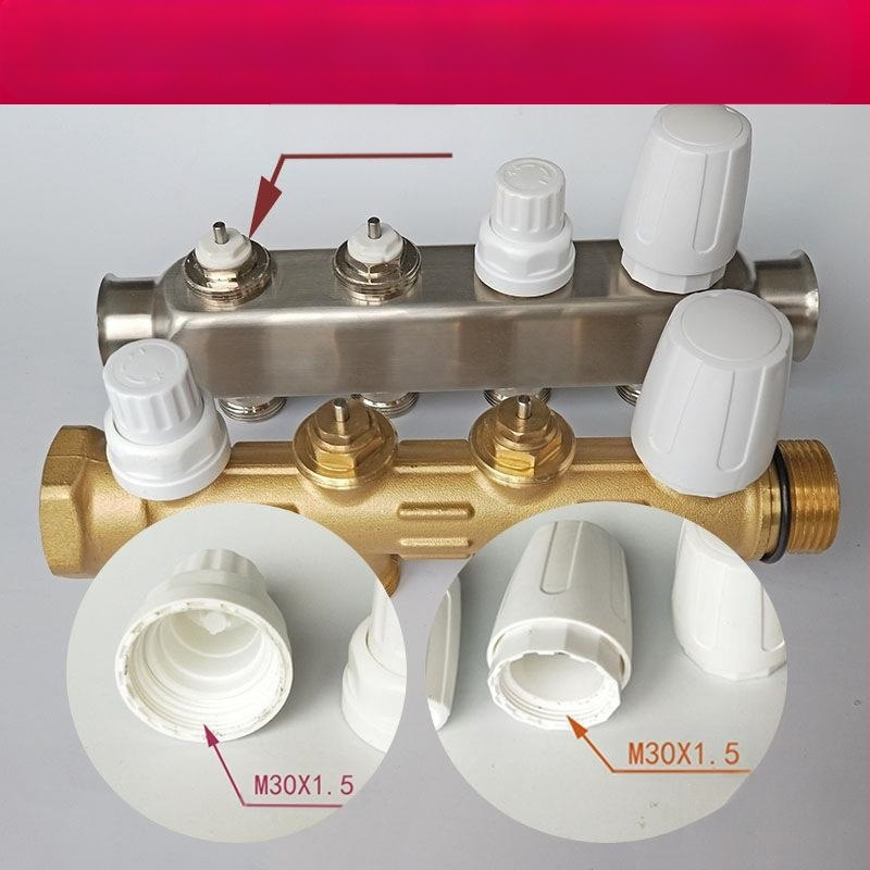 Distribucija podnog grijanja s ručnim kotačićem i automatskim ventilom za povrat vode EU CE certificirano