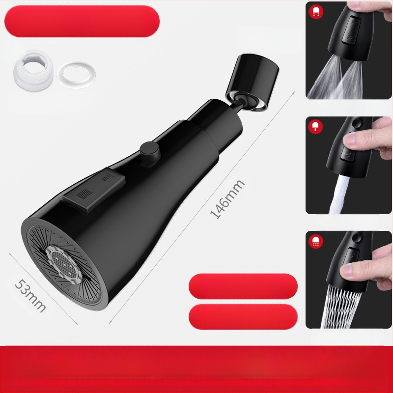 Kuhinjska glava prskalice s rotirajućim produženjem i filtrirajućom mlaznicom – materijal mesing/ABS, jednostruko upravljanje, elektro-poliranje i pečeni lak, jednostavna instalacija, radna temperatura 0–70°C