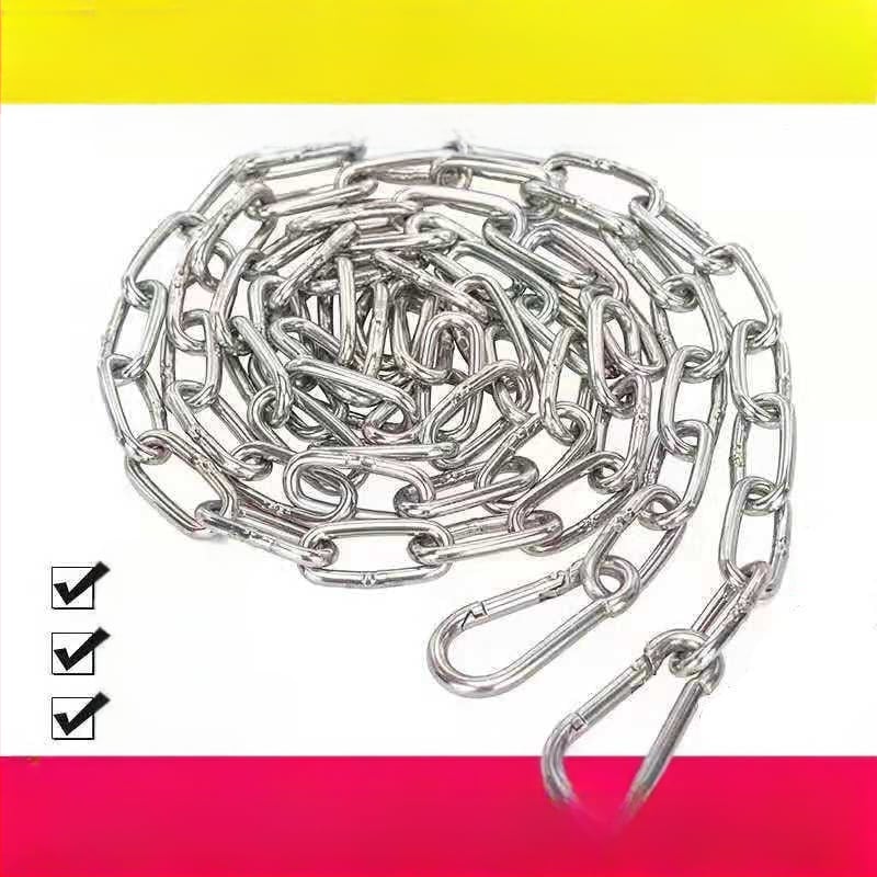 304 nerūsējošā tērauda bezšuvju žāvēšanas aukla drēbēm ar biezu ķēdi