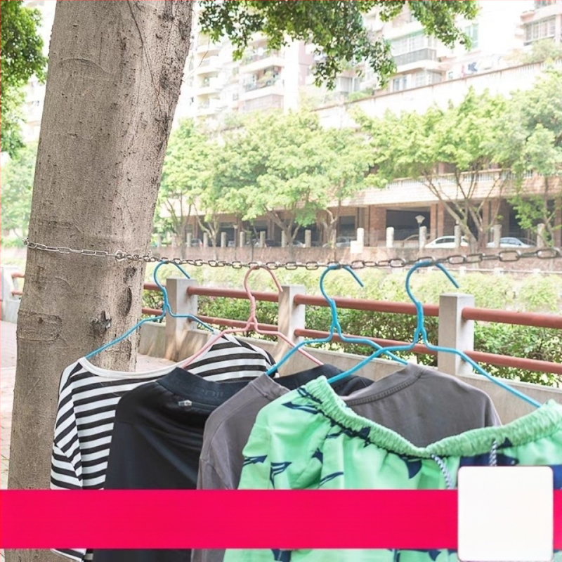 304 nerūsējošā tērauda bezšuvju žāvēšanas aukla drēbēm ar biezu ķēdi