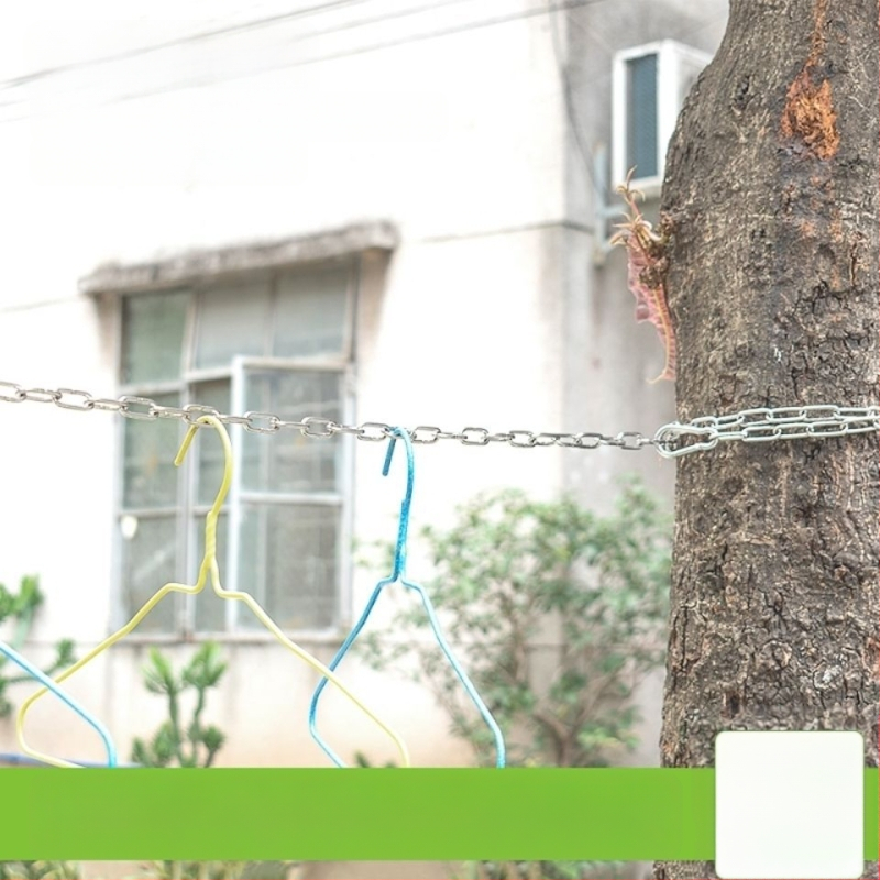 304 nerūsējošā tērauda bezšuvju žāvēšanas aukla drēbēm ar biezu ķēdi