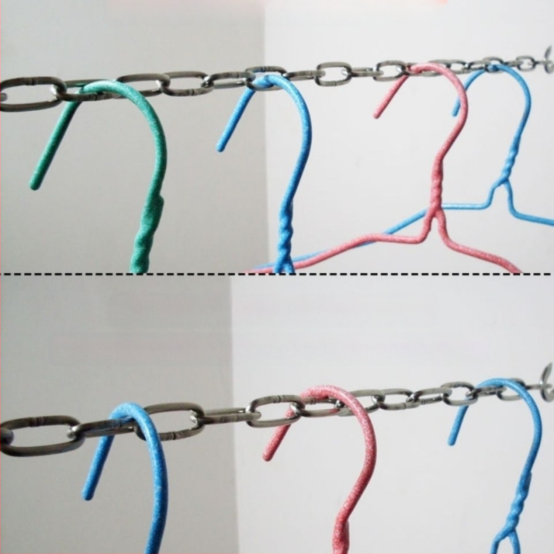 304 nerūsējošā tērauda bezšuvju žāvēšanas aukla drēbēm ar biezu ķēdi