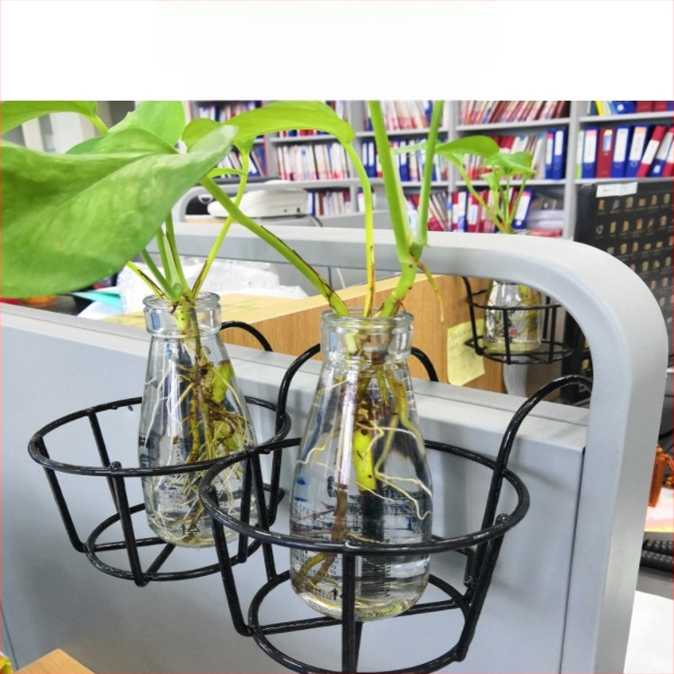 Metalinė balkono lentyna augalams, pakabinamas tipas, vieno aukšto, Round Series modelis, paprastas ir šiuolaikiškas stilius, derinamas