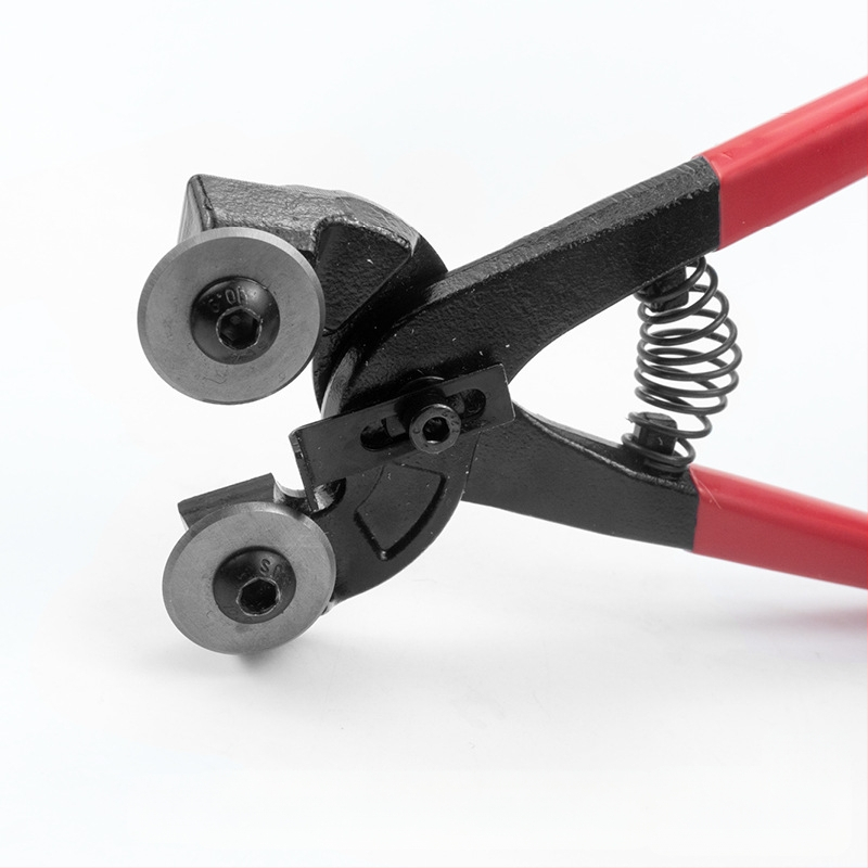 Mejialong knaibles flīzēm un stiklam ar apaļu atveri un dubultu rulli, mozaikas griešanas instruments, augstas oglekļa tērauds, 0,23 kg