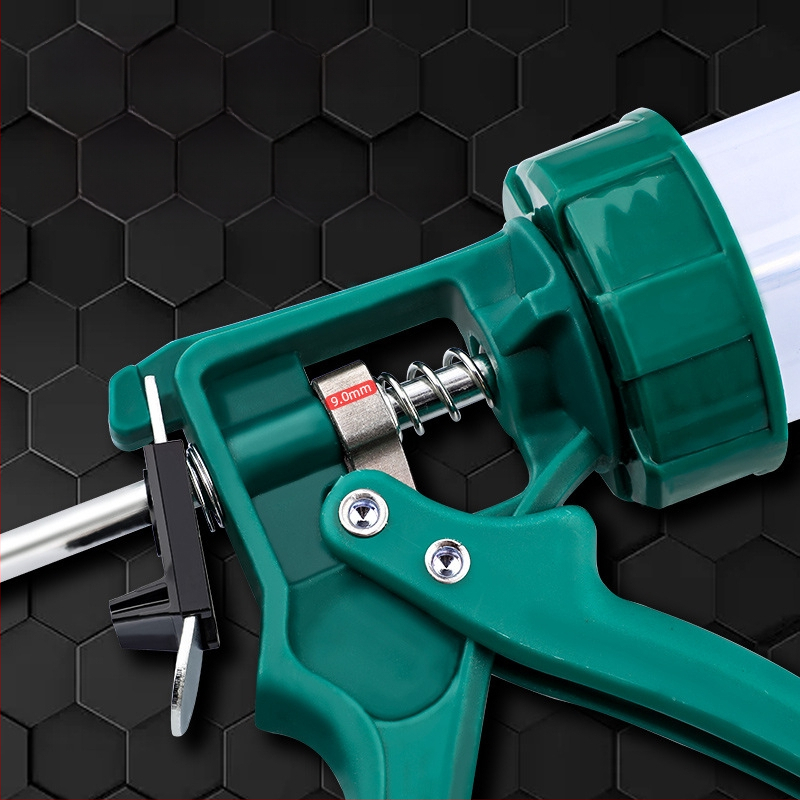 Ръчен пистолет за уплътнител за структурни лепила, капацитет 600 ml, алуминиево тяло, тегло 0,7 kg, подходящ за структурен уплътнител