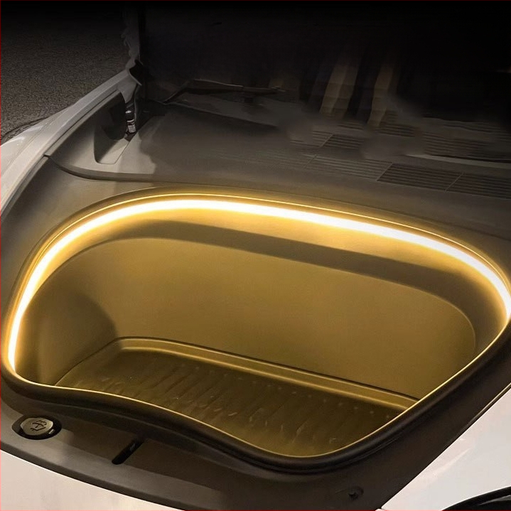 Silikoninė priekinės bagažinės atmosferos šviesa ir pasveikinimo šviesa Tesla Model 3 (Atnaujinta leidima), 12W, 16V