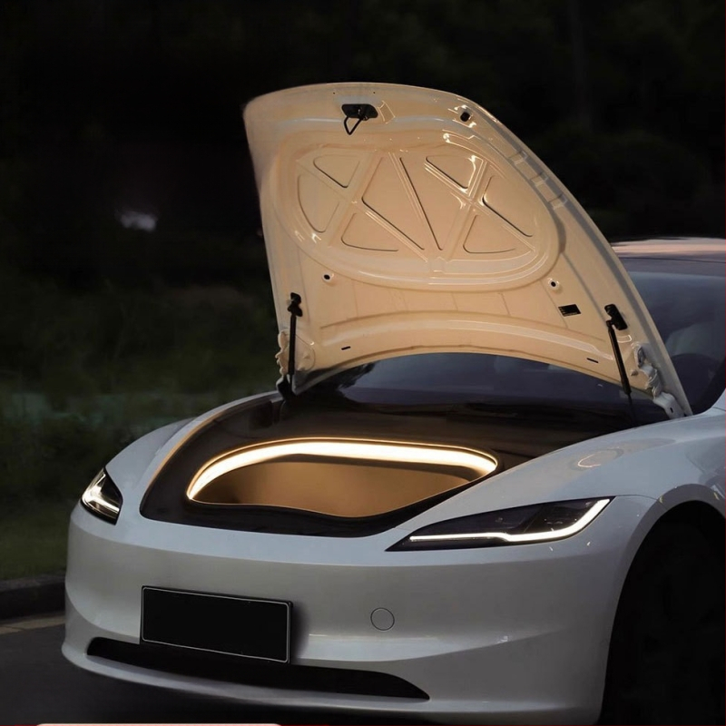 Silicone priekšējā bagāžnieka atmosfēras gaisma un sagaidīšanas gaisma Tesla Model 3 (Atjaunotā izdevuma), 12W, 16V