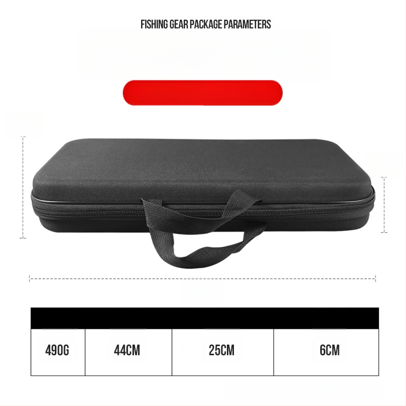 Taoyu EVA kietojo korpuso žvejybos įrangos krepšys, atsparus smūgiams, skirtas meškerėms ir ritėms, nešiojamas laikymo dėklas