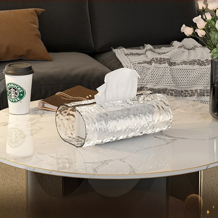 Vandens bangų rašto servetėlių dėžutė – plastmasė, atspari vandeniui, skirta ištraukiamoms servetėlėms, šviesos prabangos stilius, modelis 1