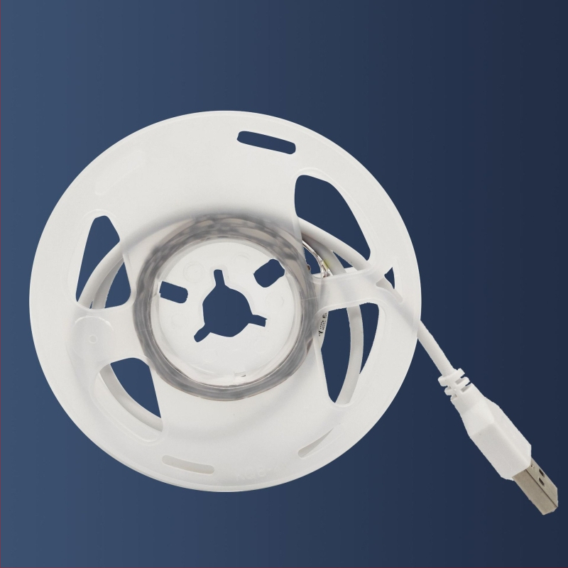 2835 LED juosta spintelėms su indukciniu judesio jutikliu, atspari vandeniui, 5V USB sąsaja, 60 LED diodų