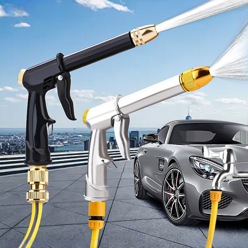 Topson automobiļu mazgāšanas pistole mājas lietošanai – aliumīnija sakausējuma smidzināšanas galva, rokturis no plastikas/alumīnija sakausējuma, regulējams smidzināšanas attālums, regulējams ūdens spiediens, piemērots automazgāšanai un augu laistīšanai