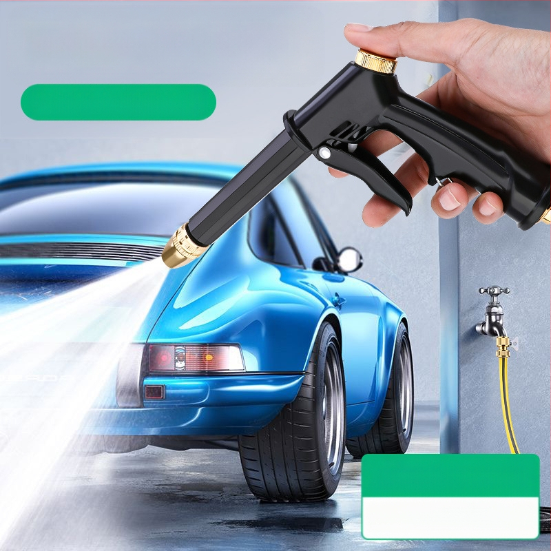 Topson automobiļu mazgāšanas pistole mājas lietošanai – aliumīnija sakausējuma smidzināšanas galva, rokturis no plastikas/alumīnija sakausējuma, regulējams smidzināšanas attālums, regulējams ūdens spiediens, piemērots automazgāšanai un augu laistīšanai