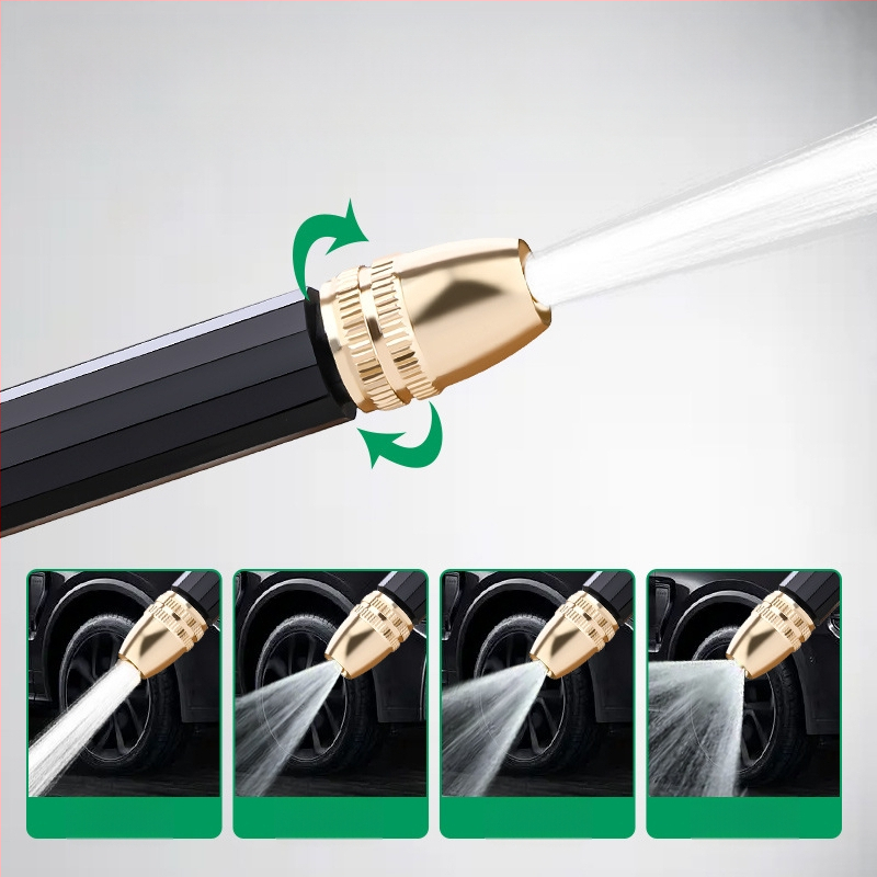 Topson automobiļu mazgāšanas pistole mājas lietošanai – aliumīnija sakausējuma smidzināšanas galva, rokturis no plastikas/alumīnija sakausējuma, regulējams smidzināšanas attālums, regulējams ūdens spiediens, piemērots automazgāšanai un augu laistīšanai