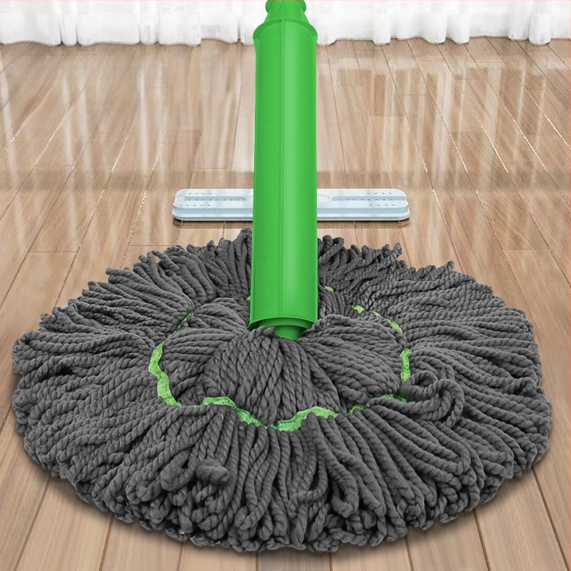 Mikrofibras mop ar griežamu galvu flīzēm, roku brīvai darbībai, uzsūcoša lupas