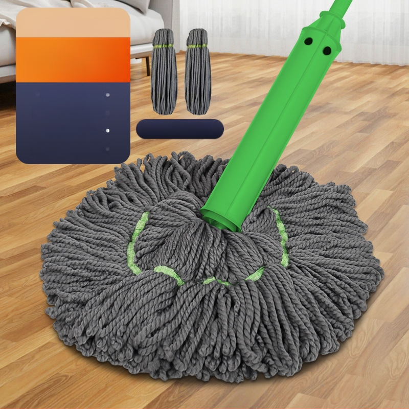 Mikrofibras mop ar griežamu galvu flīzēm, roku brīvai darbībai, uzsūcoša lupas